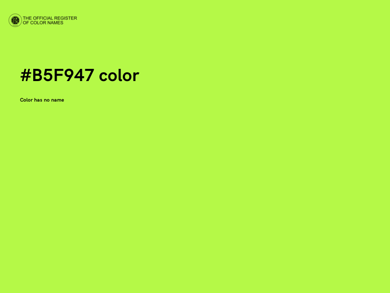 #B5F947 color image