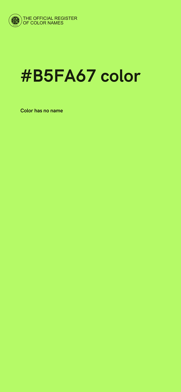 #B5FA67 color image