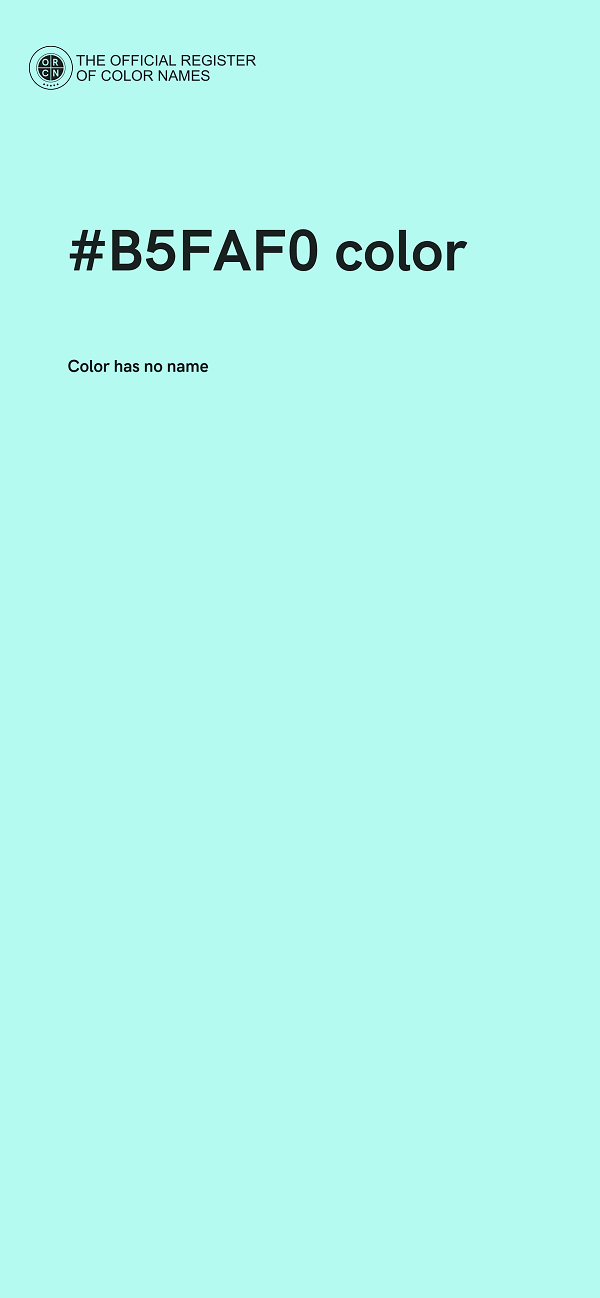 #B5FAF0 color image
