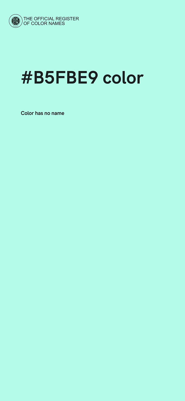#B5FBE9 color image