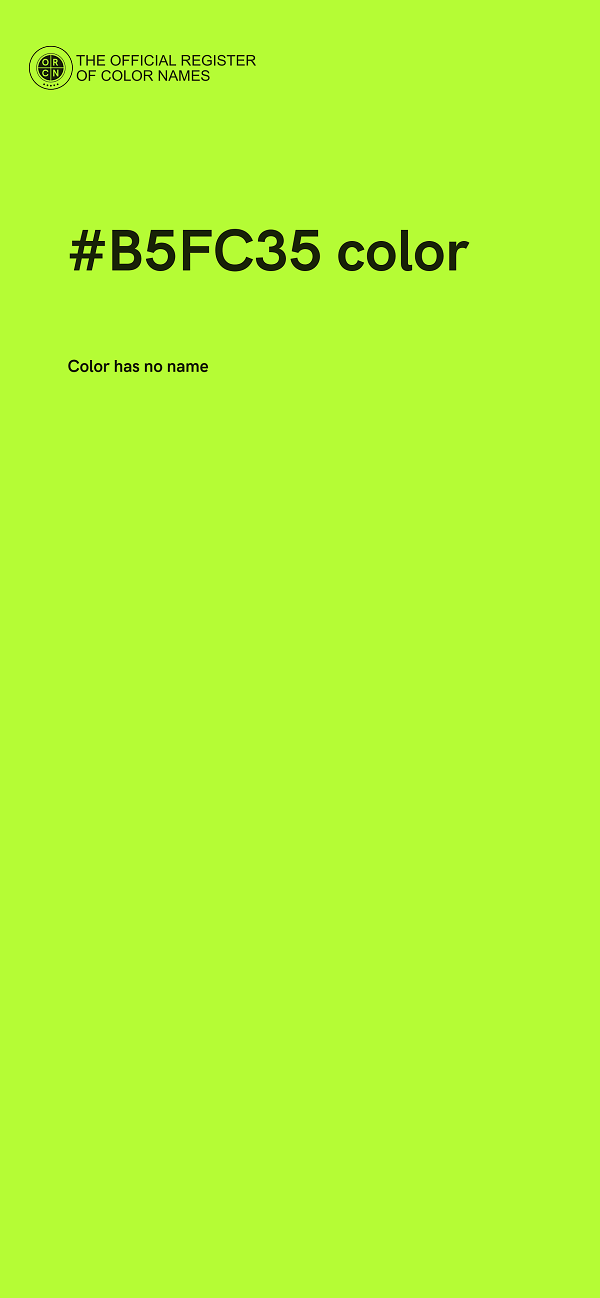 #B5FC35 color image