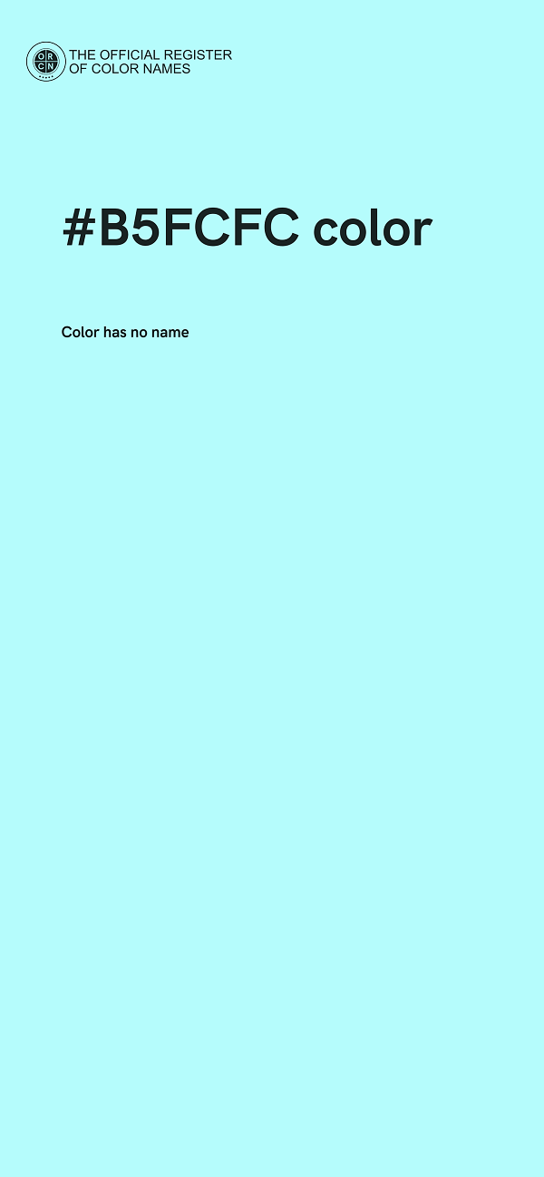 #B5FCFC color image