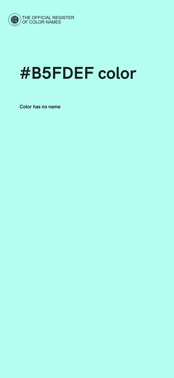 #B5FDEF color image