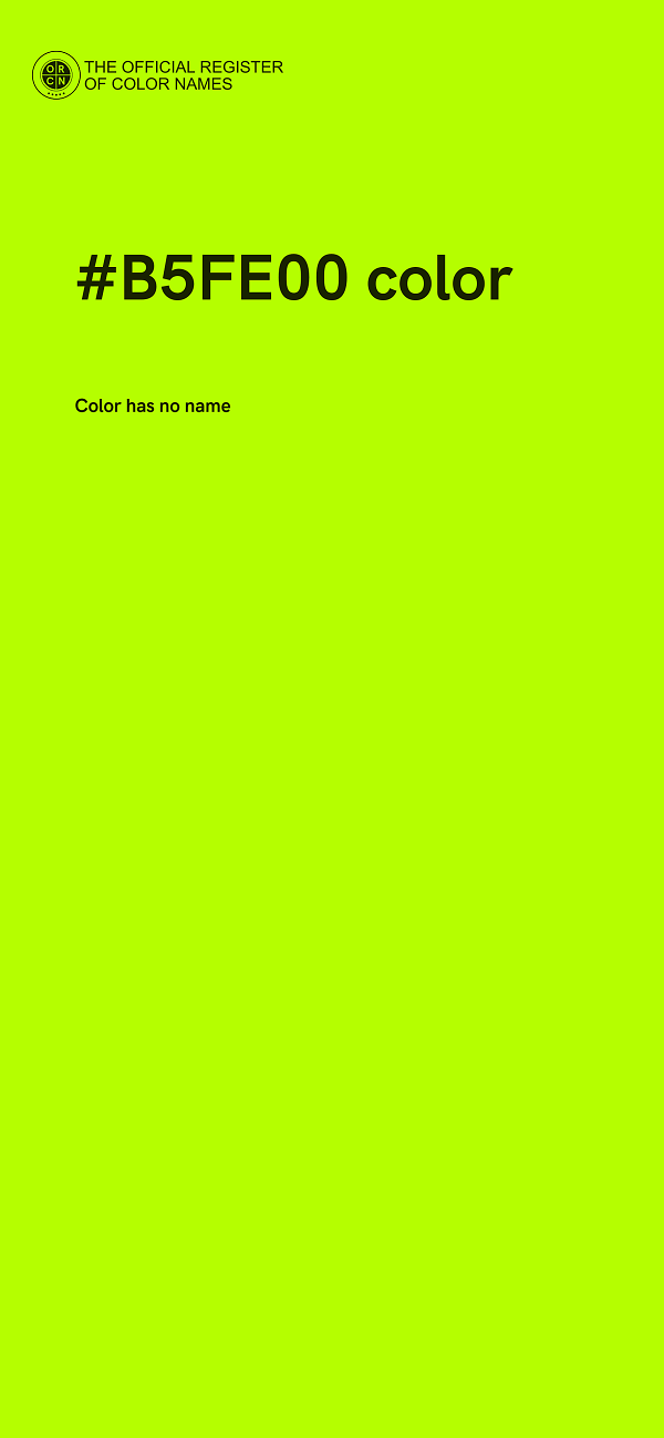 #B5FE00 color image