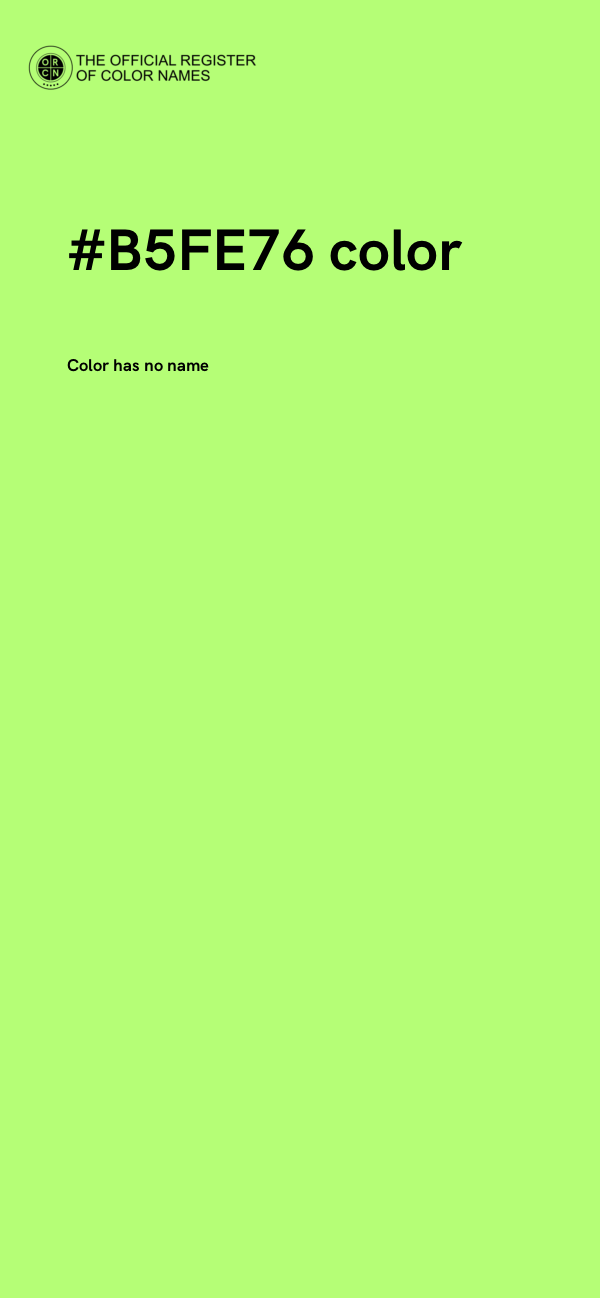 #B5FE76 color image