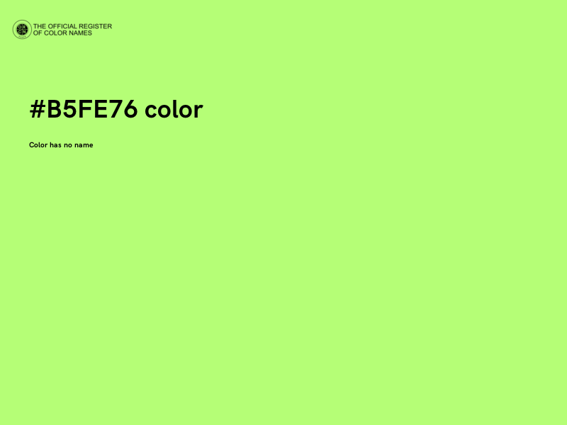 #B5FE76 color image