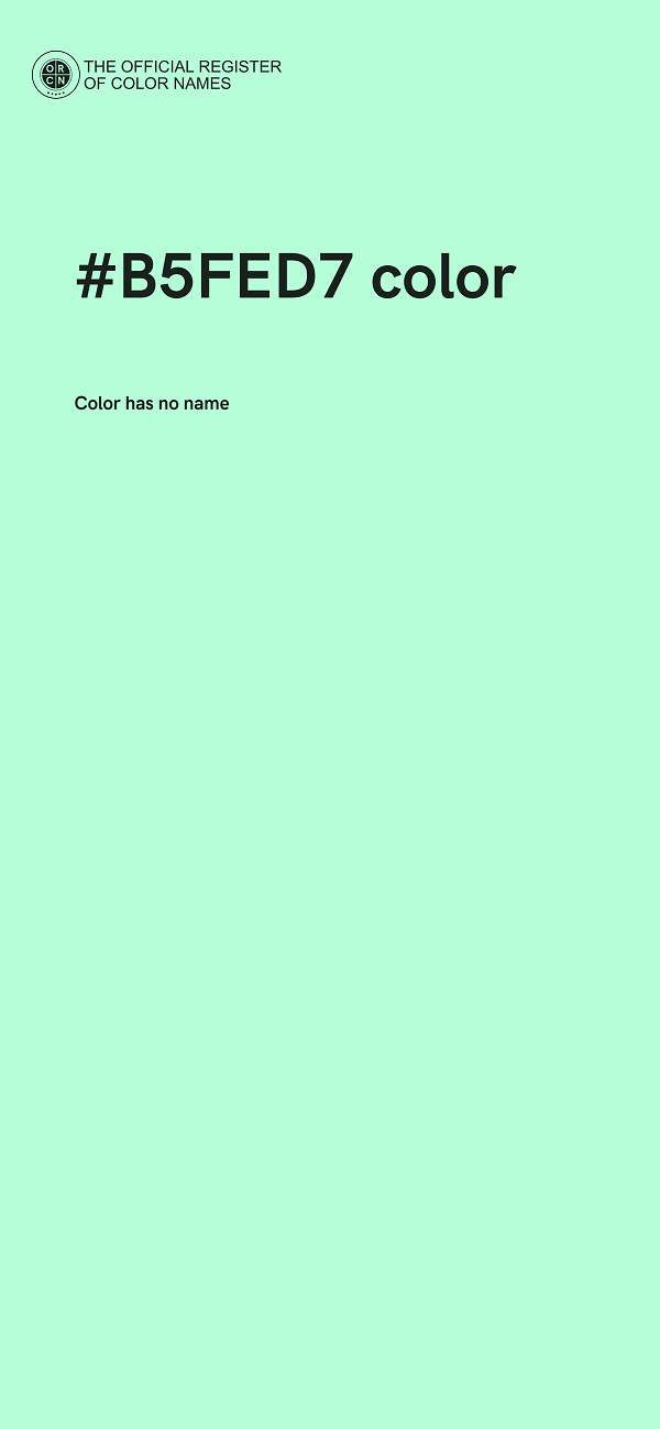 #B5FED7 color image