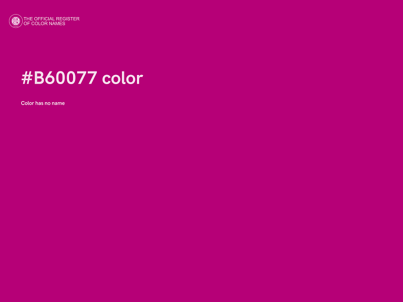 #B60077 color image