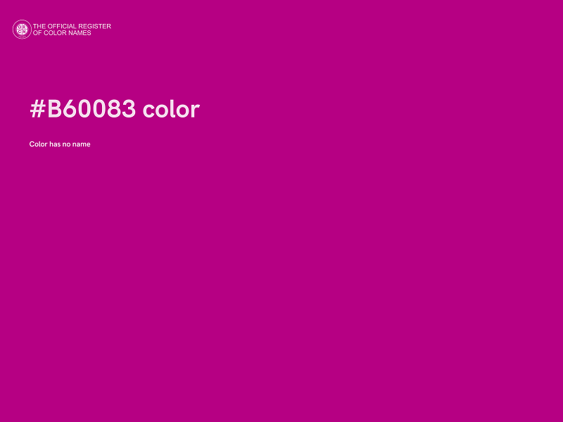 #B60083 color image