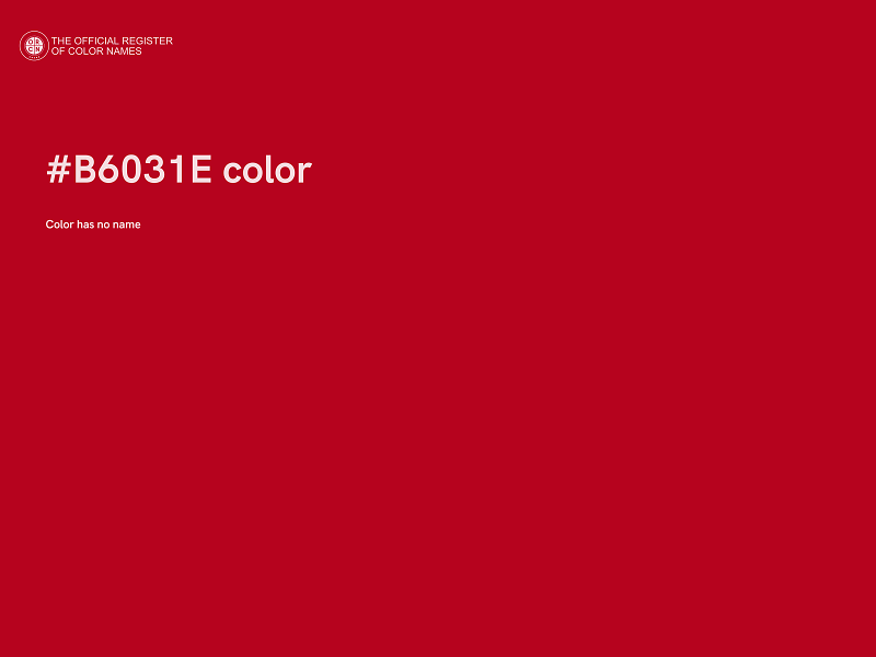 #B6031E color image