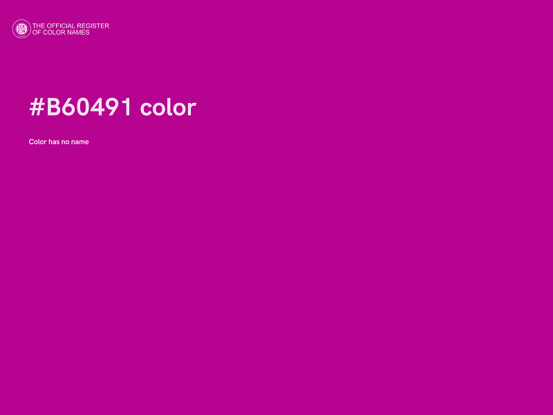 #B60491 color image