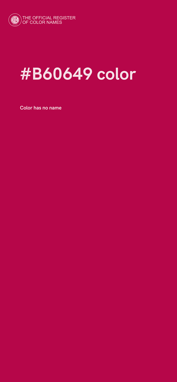 #B60649 color image