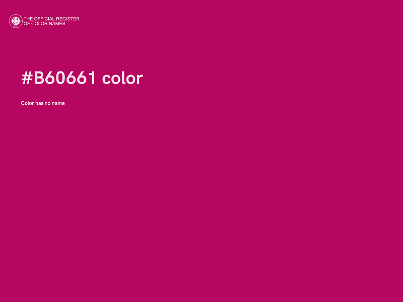 #B60661 color image