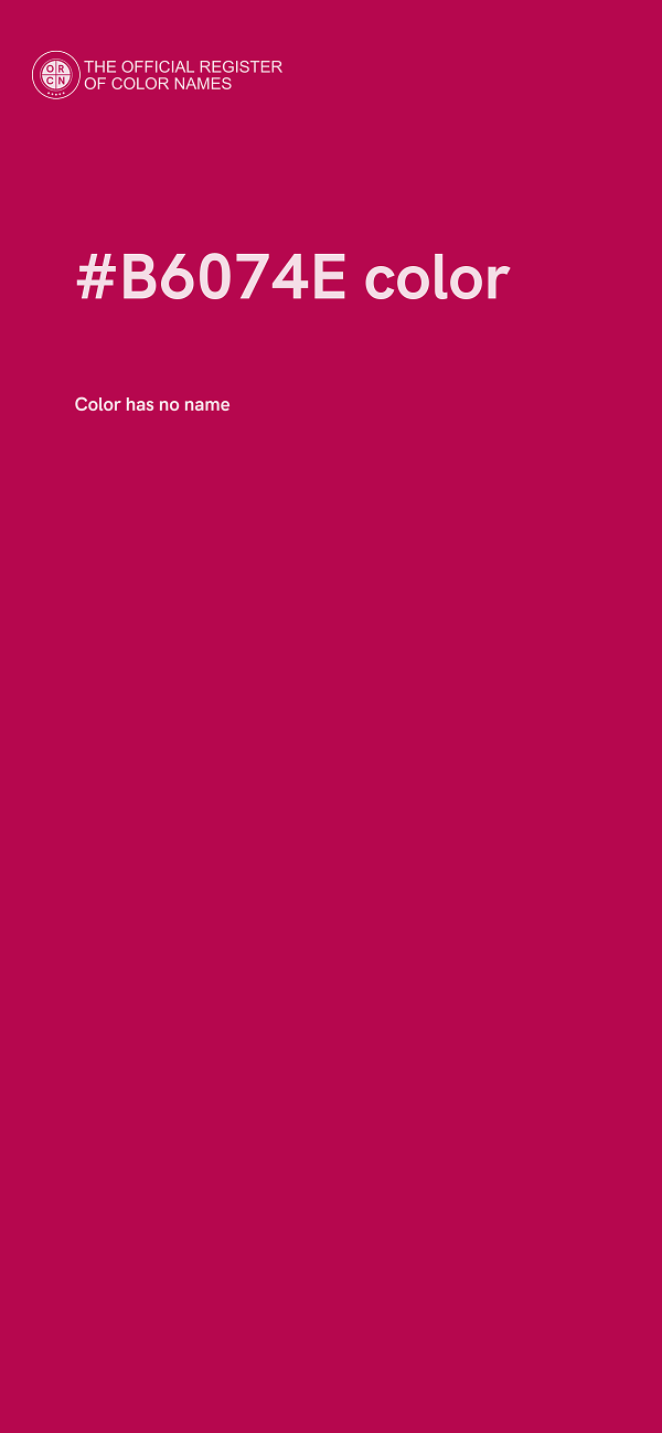 #B6074E color image