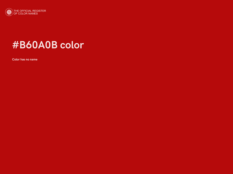 #B60A0B color image