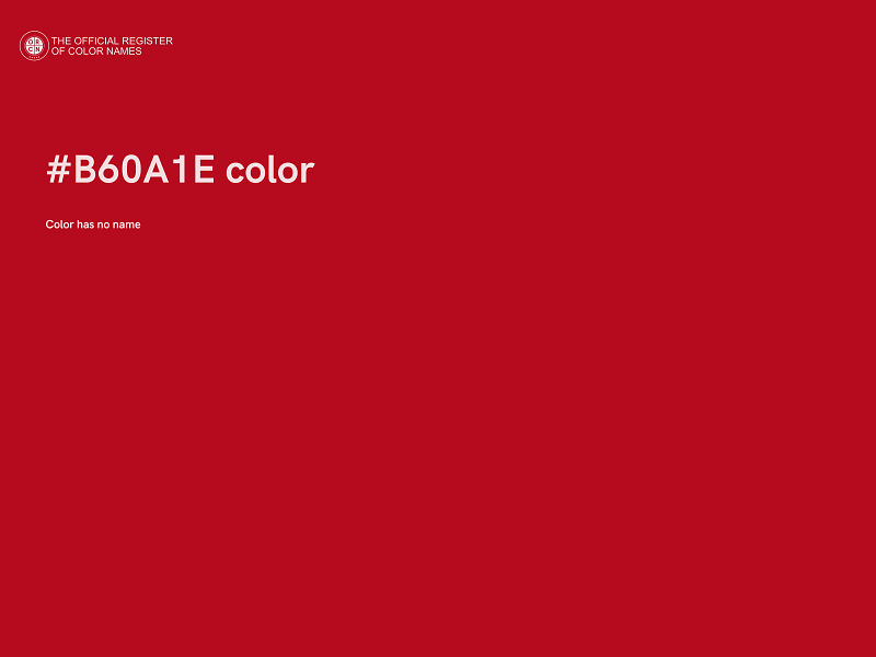 #B60A1E color image