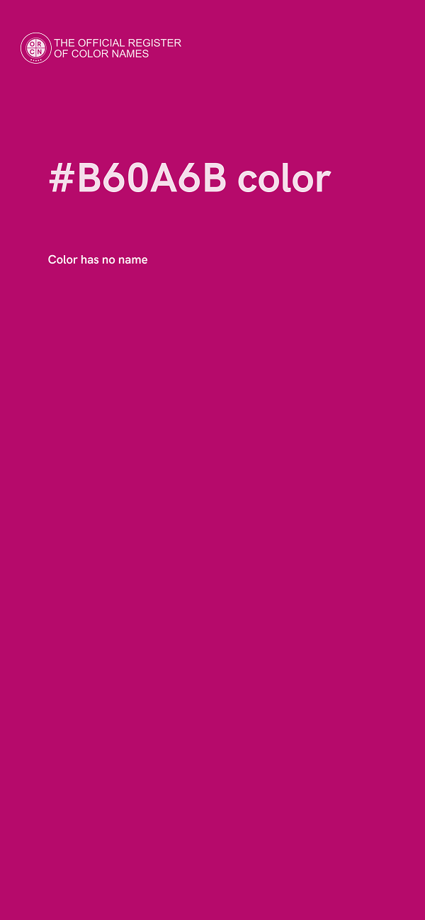 #B60A6B color image