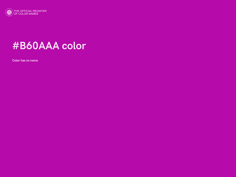 #B60AAA color image