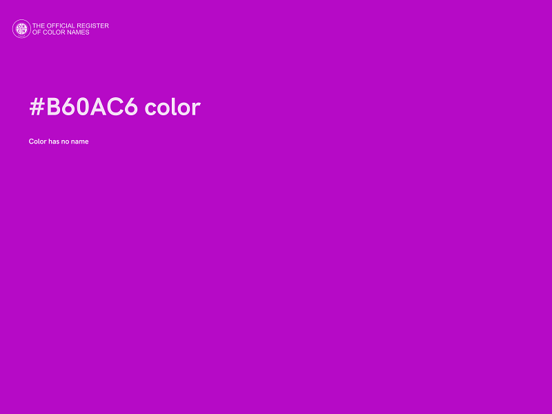 #B60AC6 color image