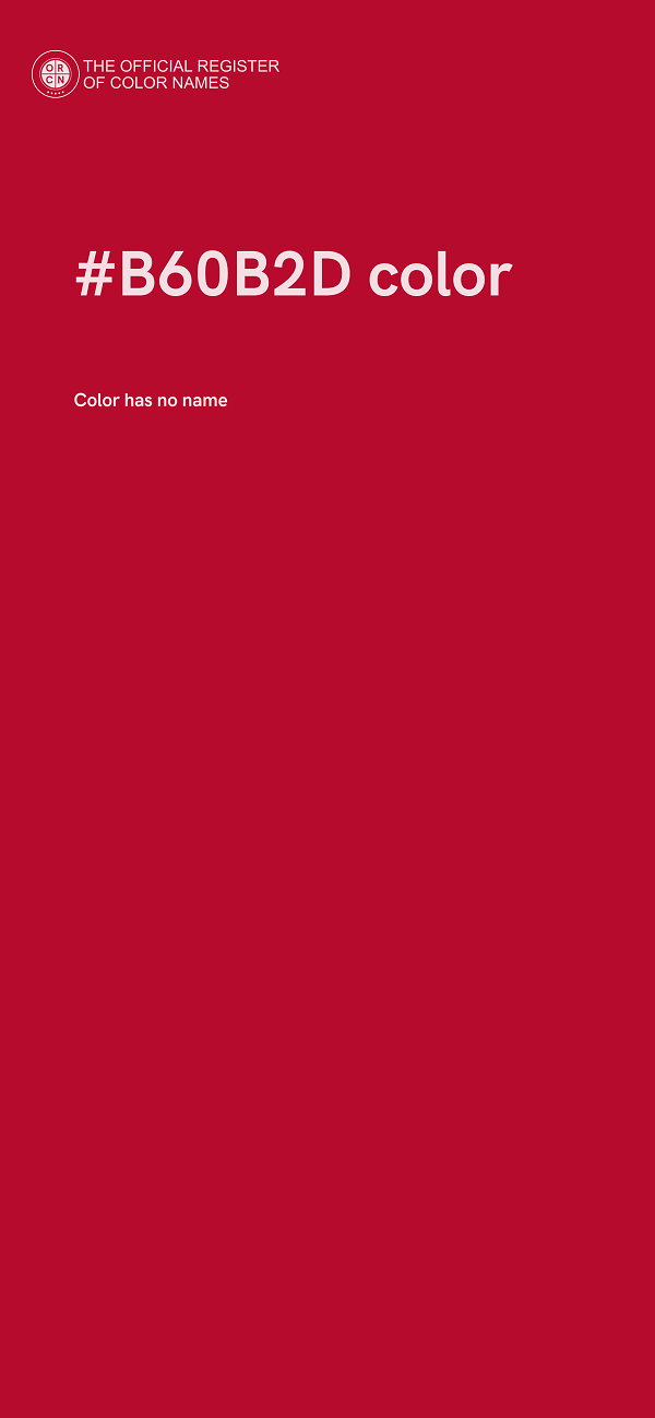 #B60B2D color image