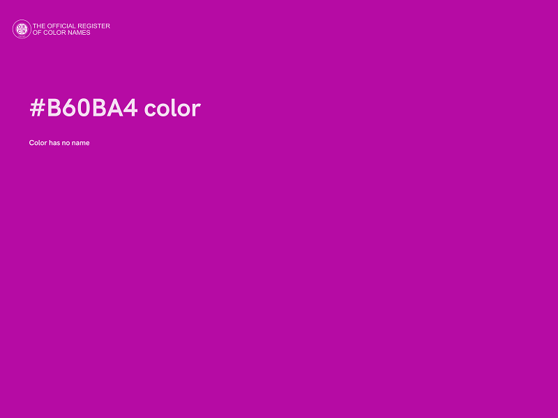#B60BA4 color image