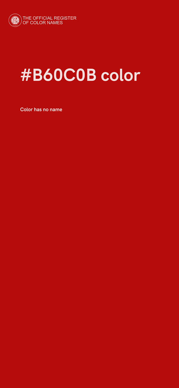 #B60C0B color image