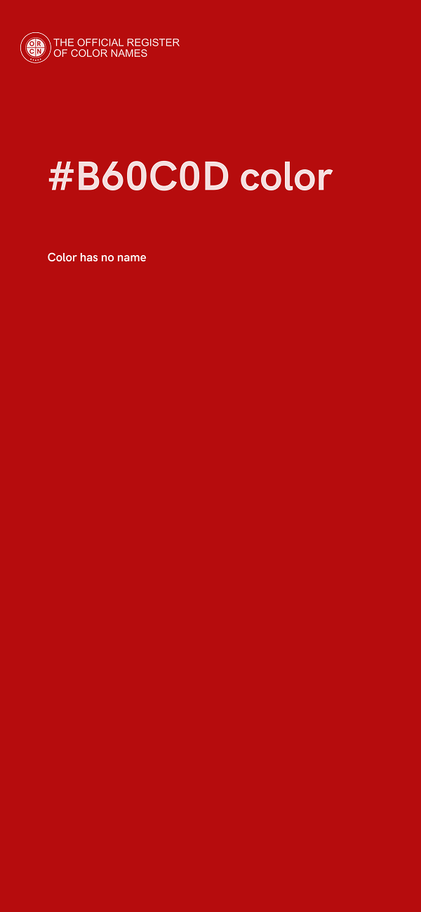 #B60C0D color image
