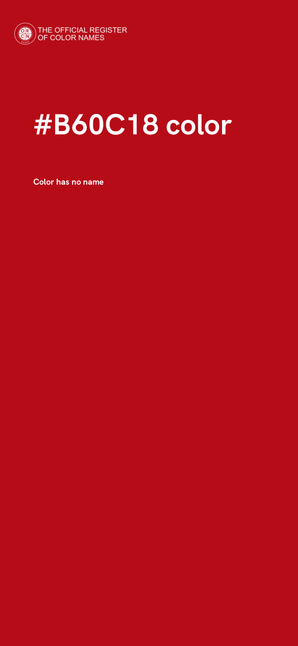 #B60C18 color image