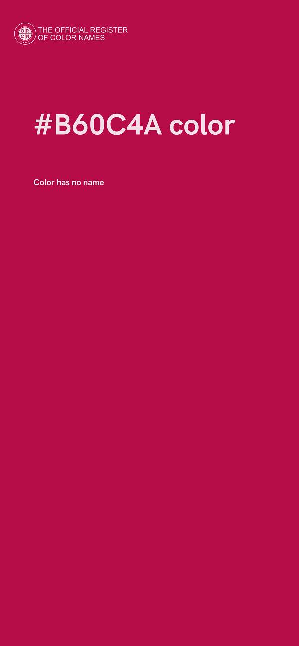 #B60C4A color image