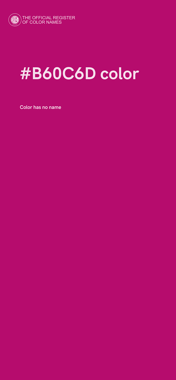 #B60C6D color image