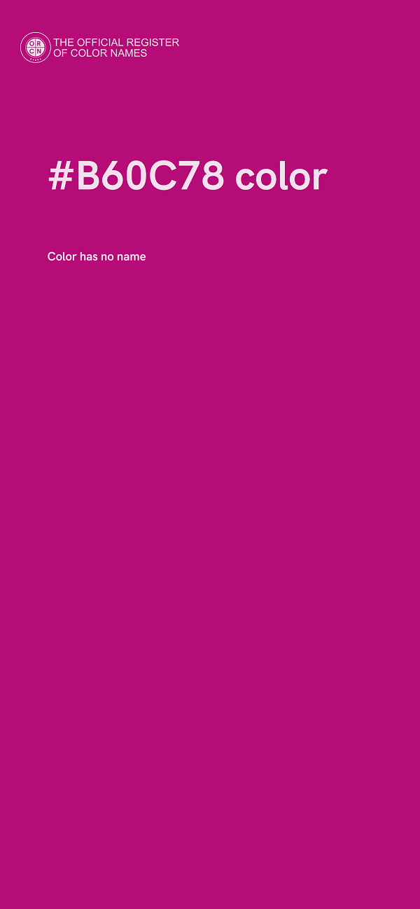 #B60C78 color image