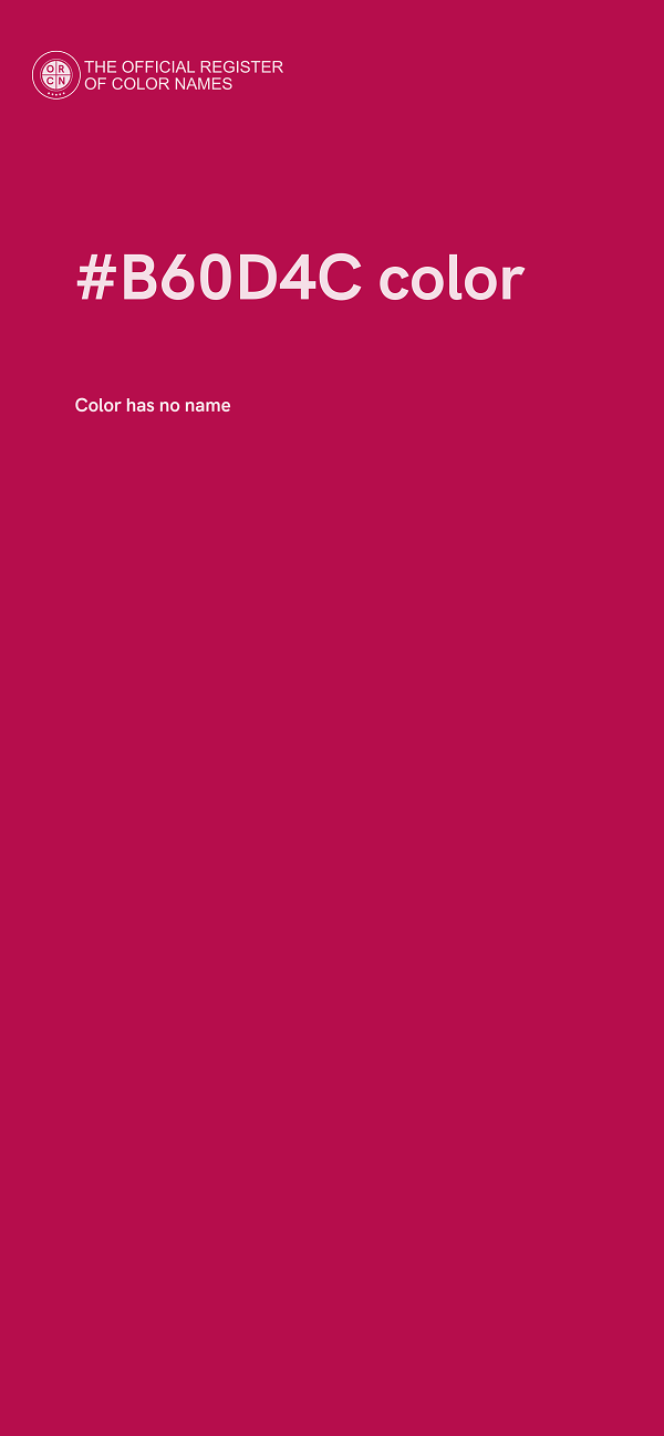 #B60D4C color image