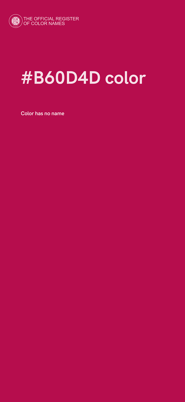 #B60D4D color image