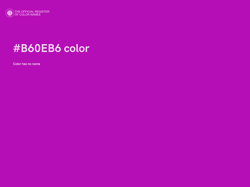 #B60EB6 color image