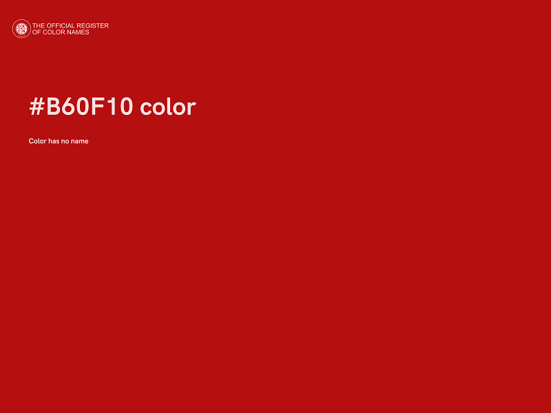 #B60F10 color image