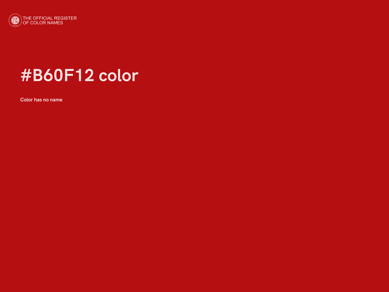 #B60F12 color image