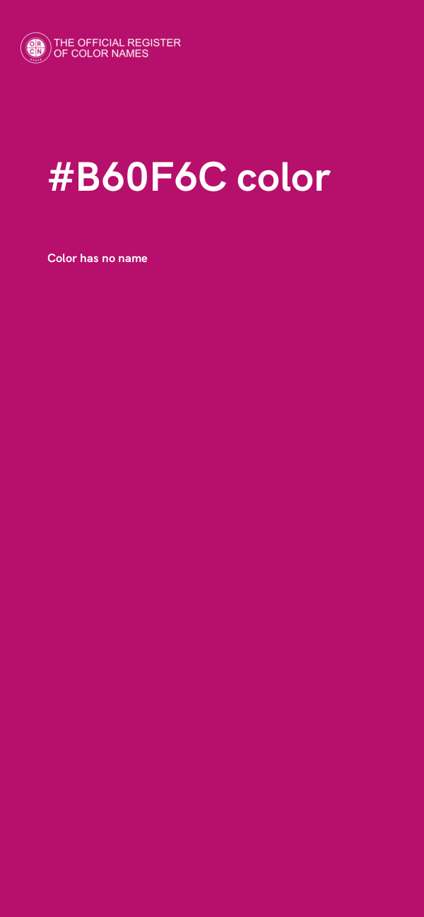 #B60F6C color image