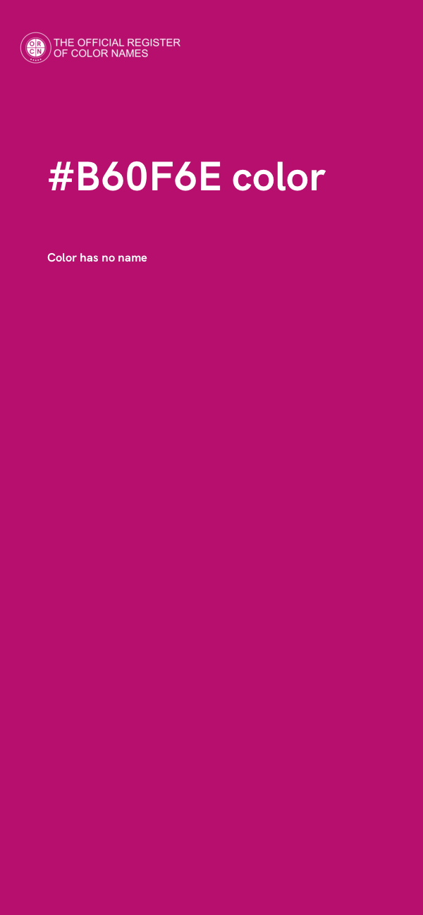 #B60F6E color image