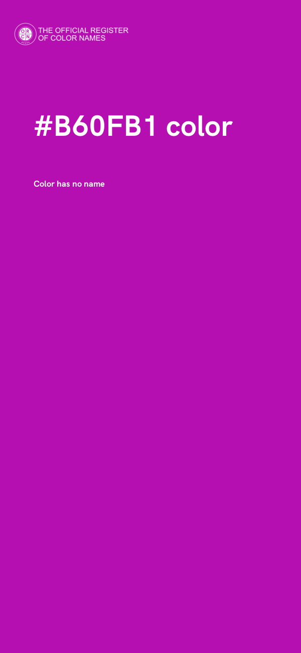 #B60FB1 color image