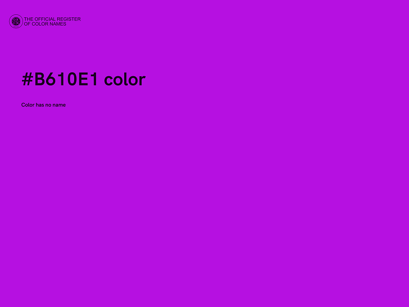 #B610E1 color image