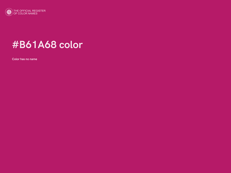 #B61A68 color image