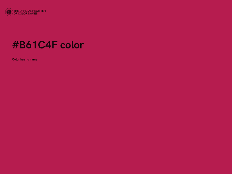#B61C4F color image