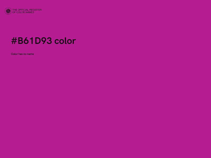 #B61D93 color image