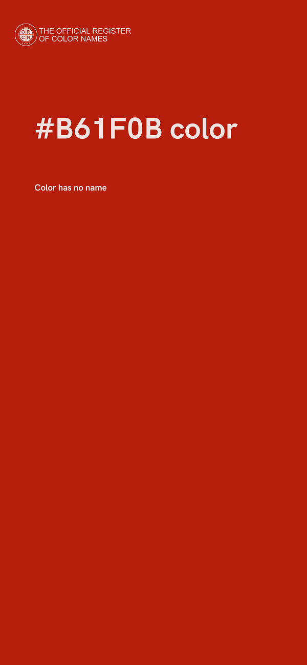 #B61F0B color image
