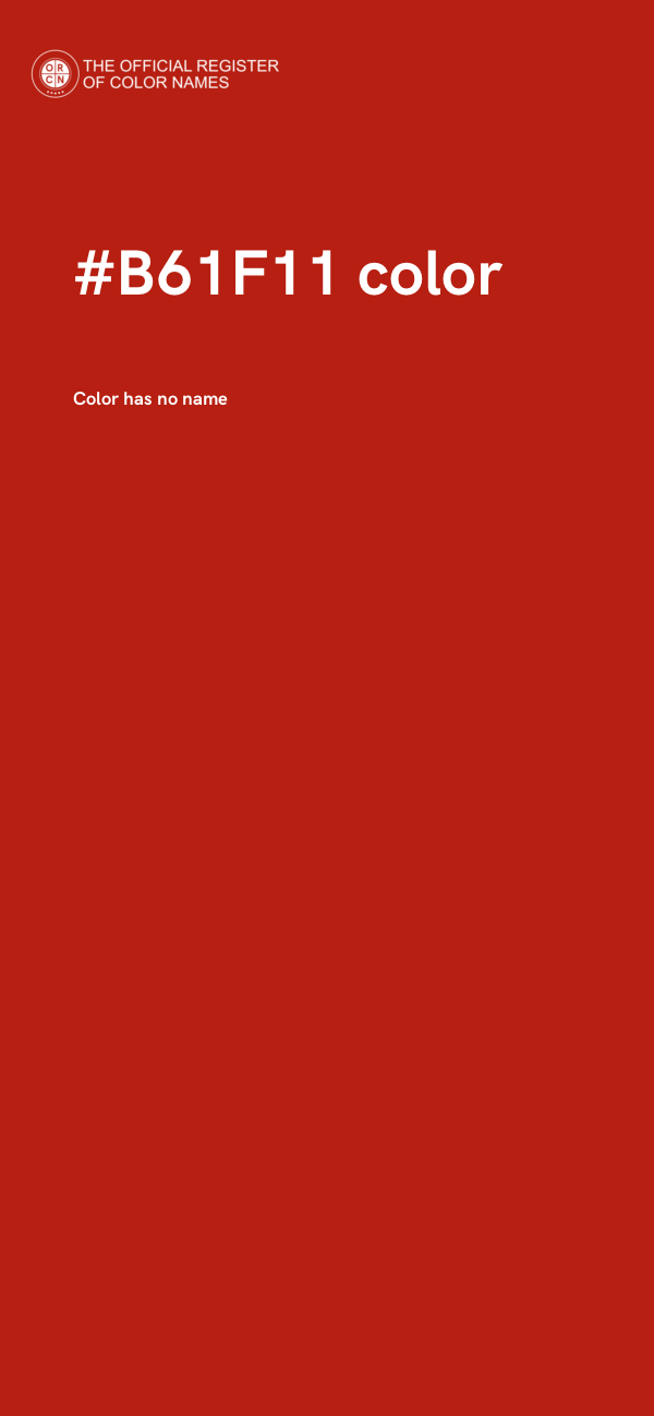 #B61F11 color image