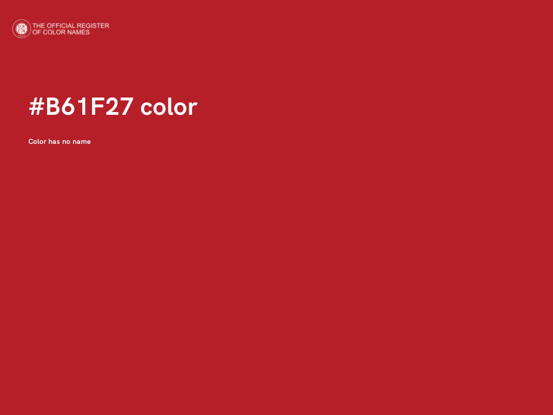 #B61F27 color image