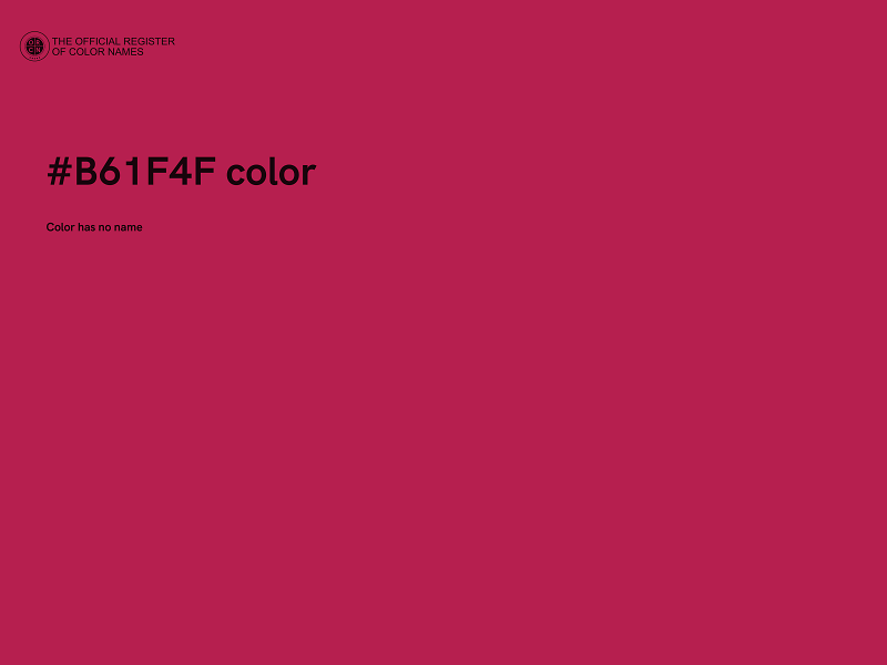 #B61F4F color image