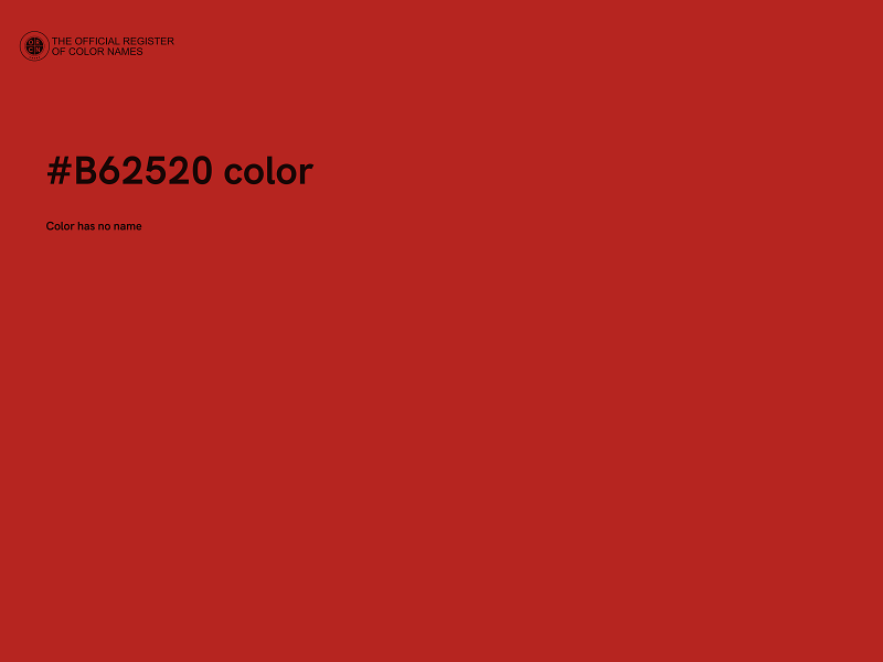 #B62520 color image