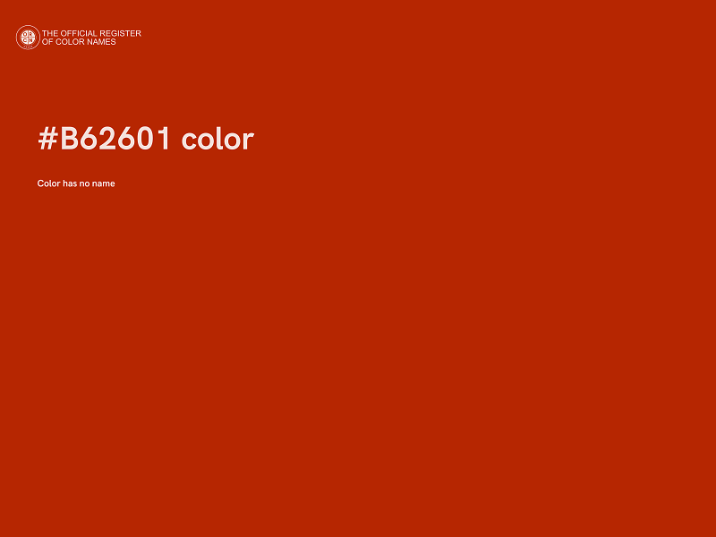 #B62601 color image