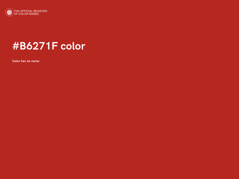 #B6271F color image